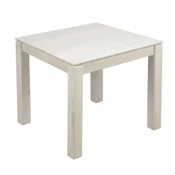 Stół jadalniany z litego drewna 80cm Stół do jadalni White Wash kuchenny