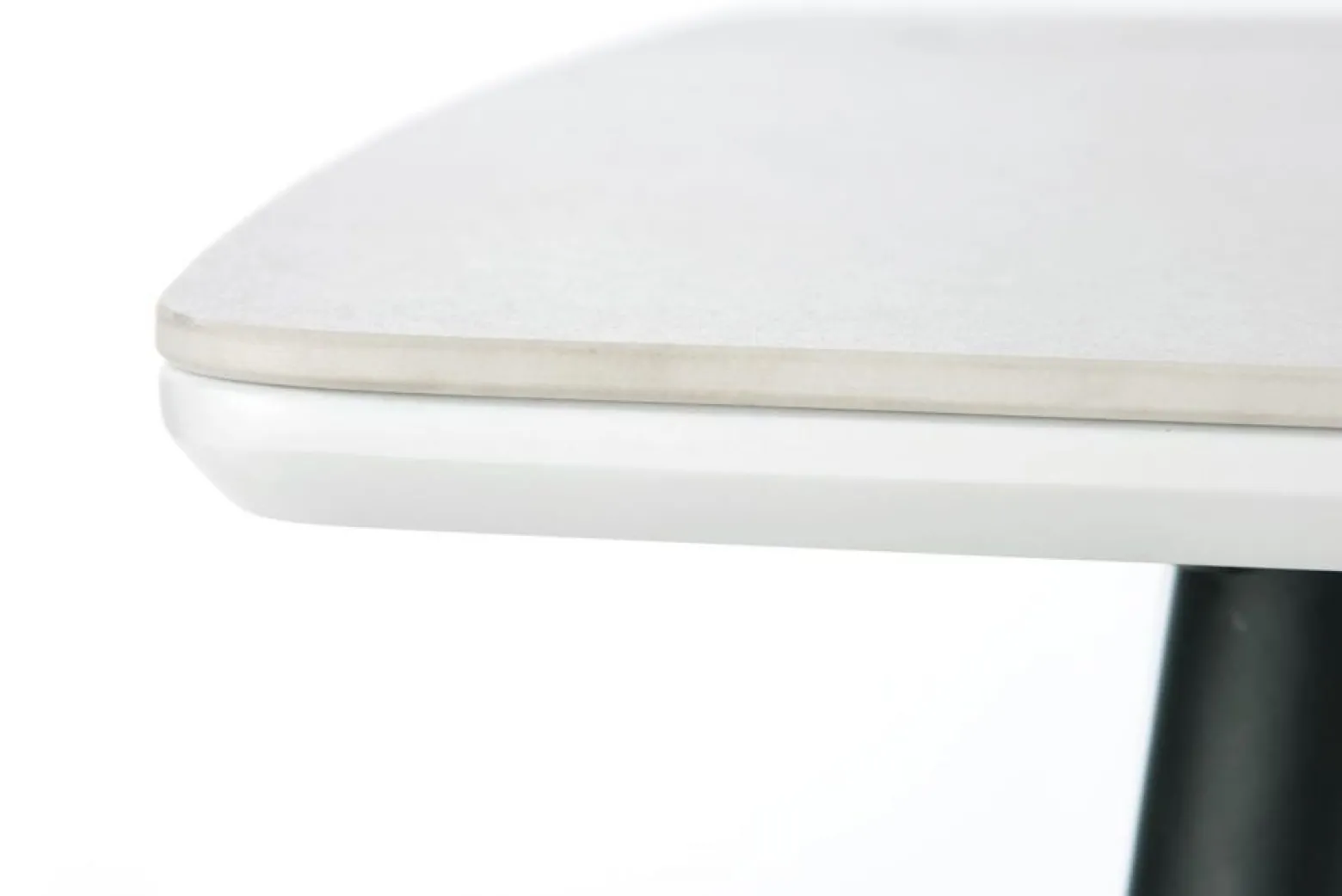 Stół MARCO 120x70 biały marmur/czarny