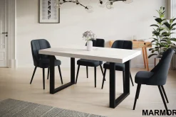 Stół nierozkładany LOFT U 140X80 Atelier ciemny/czarny