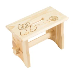 Stołek sosnowy z grawerem 30x16x20cm
