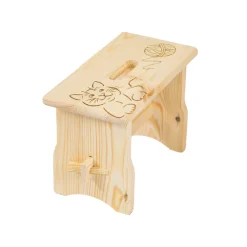 Stołek sosnowy z grawerem 30x16x20cm