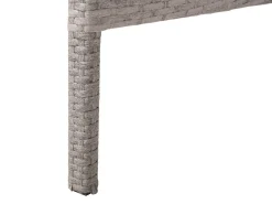 Stół ogrodowy rattan szkło 145x80 szary