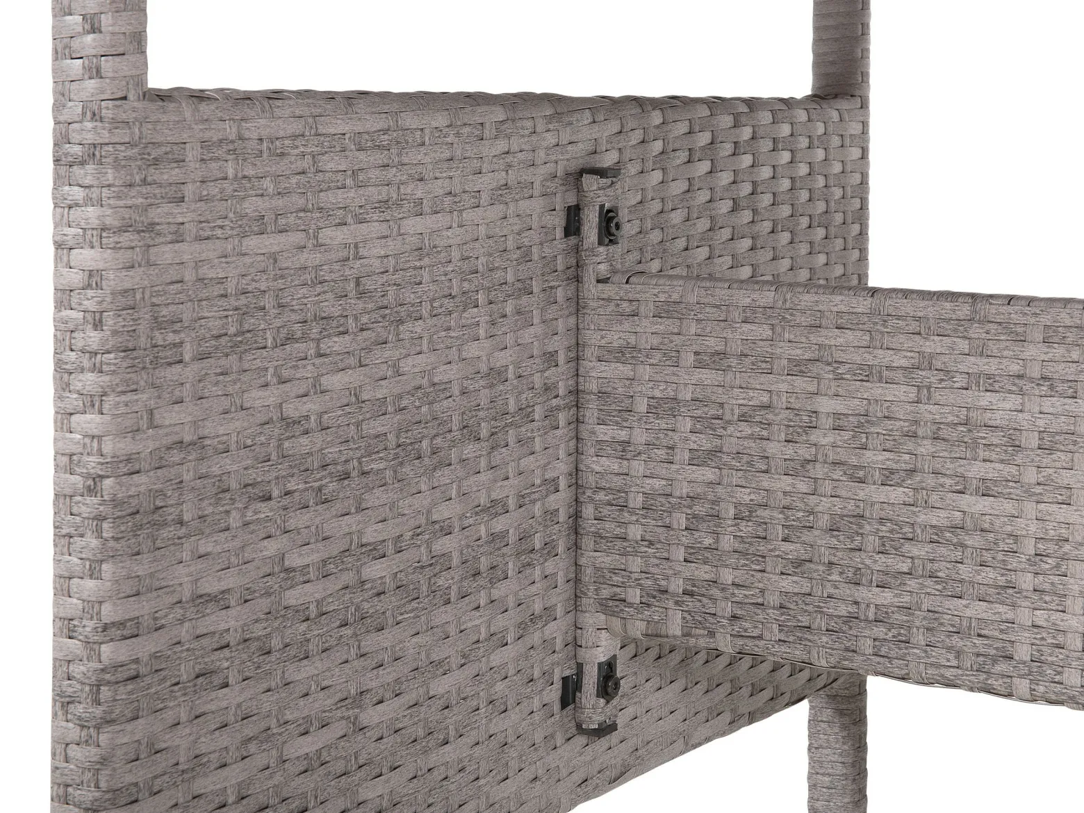 Stół ogrodowy rattan szkło 145x80 szary
