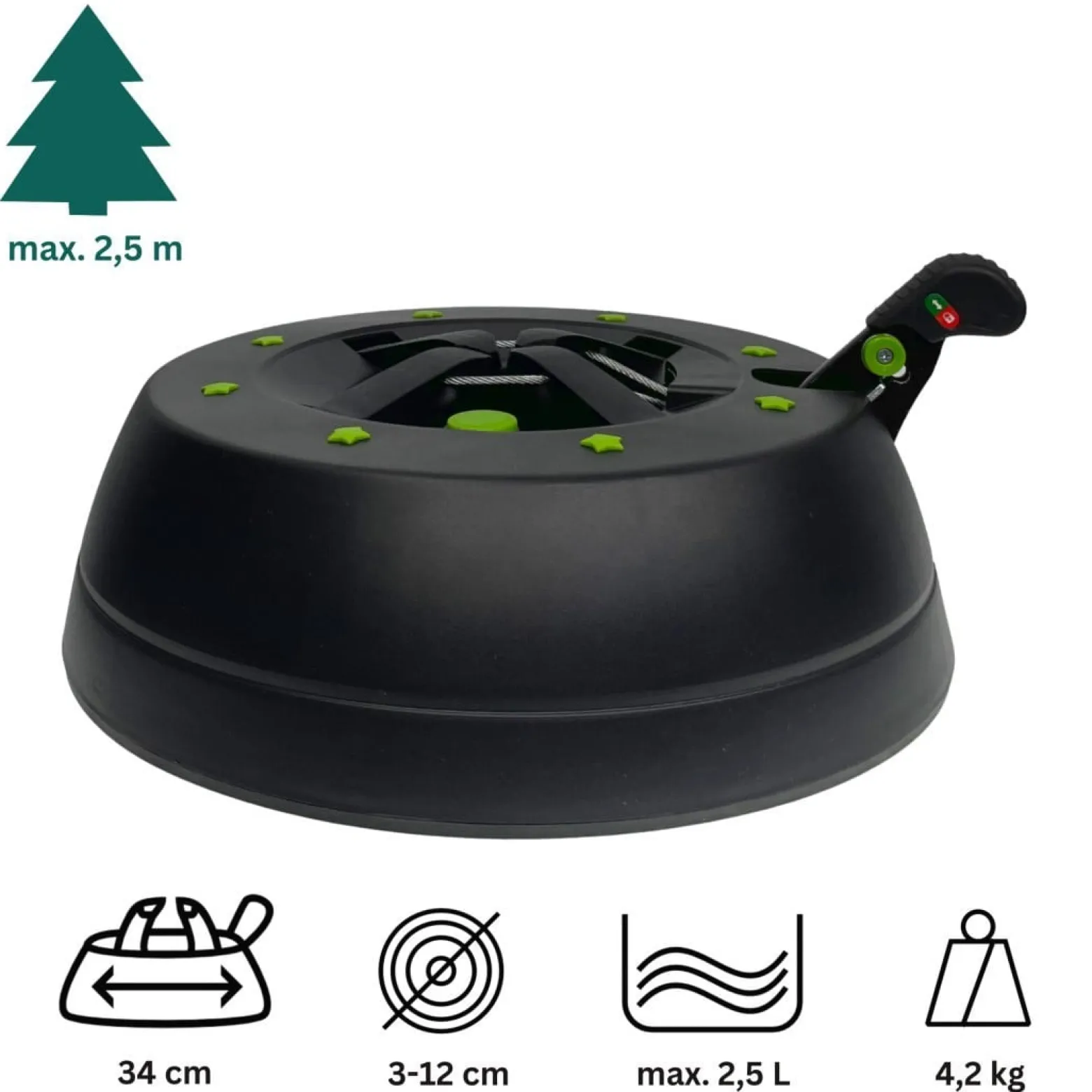 Stojak choinkowy KAMAI START 2 PRO NATURE do drzewka 2,5m