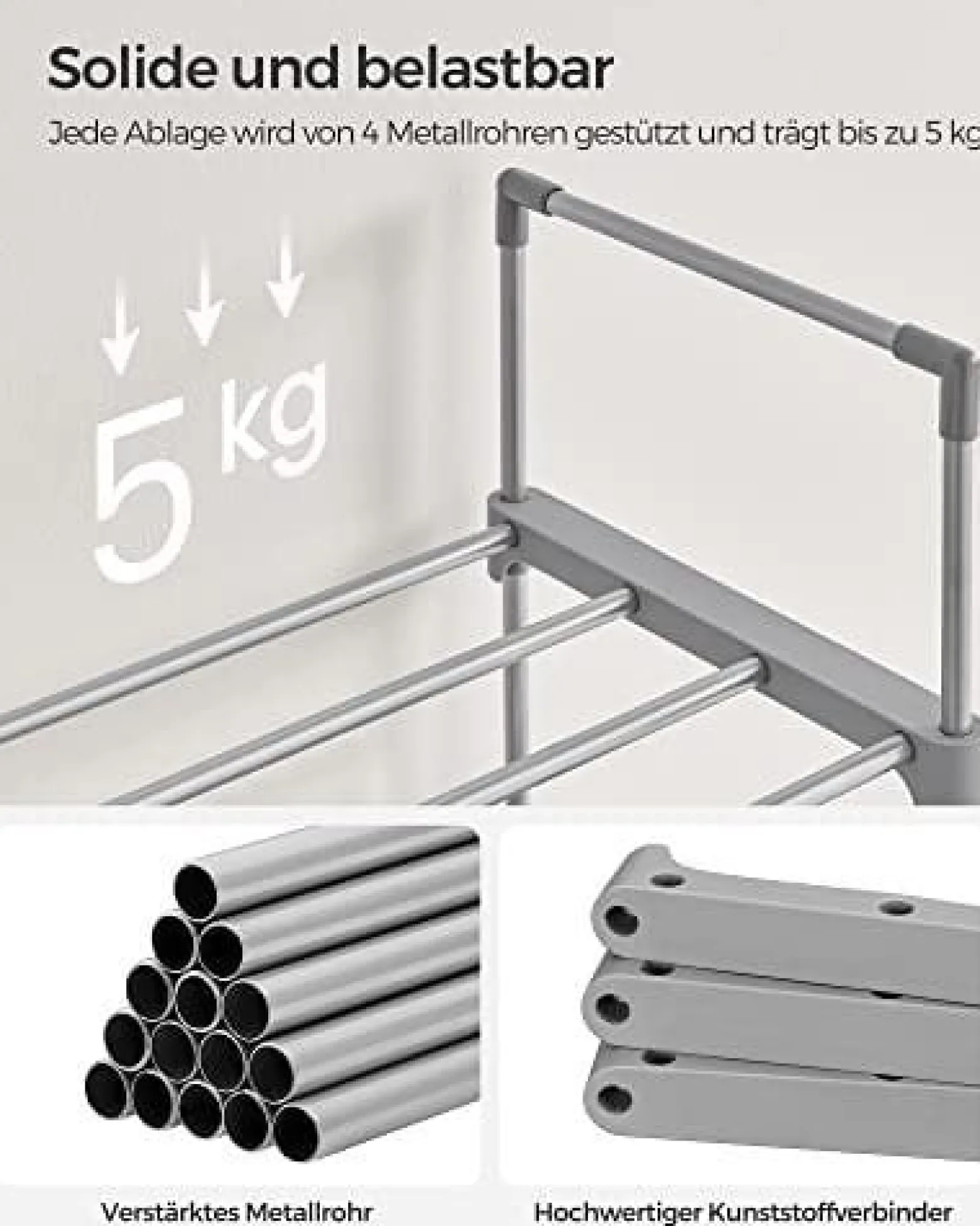 Stojak Na Buty, 10-Poziomowy Metalowy Organizator Buta