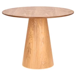 STÓŁ OKRĄGŁY 80 cm Soleilo MDF I OKLEINA DREWNA