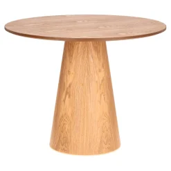 STÓŁ OKRĄGŁY 80 cm Soleilo MDF I OKLEINA DREWNA