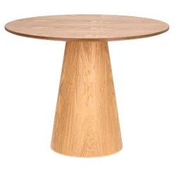 STÓŁ OKRĄGŁY 80 cm Soleilo MDF I OKLEINA DREWNA