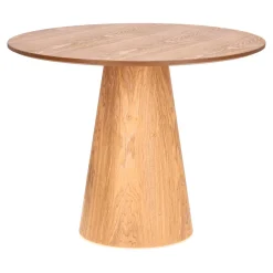 STÓŁ OKRĄGŁY 80 cm Soleilo MDF I OKLEINA DREWNA