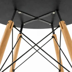Stół okrągły czarny 70 cm skandynawski drewniane nogi do kuchni BEGRYF