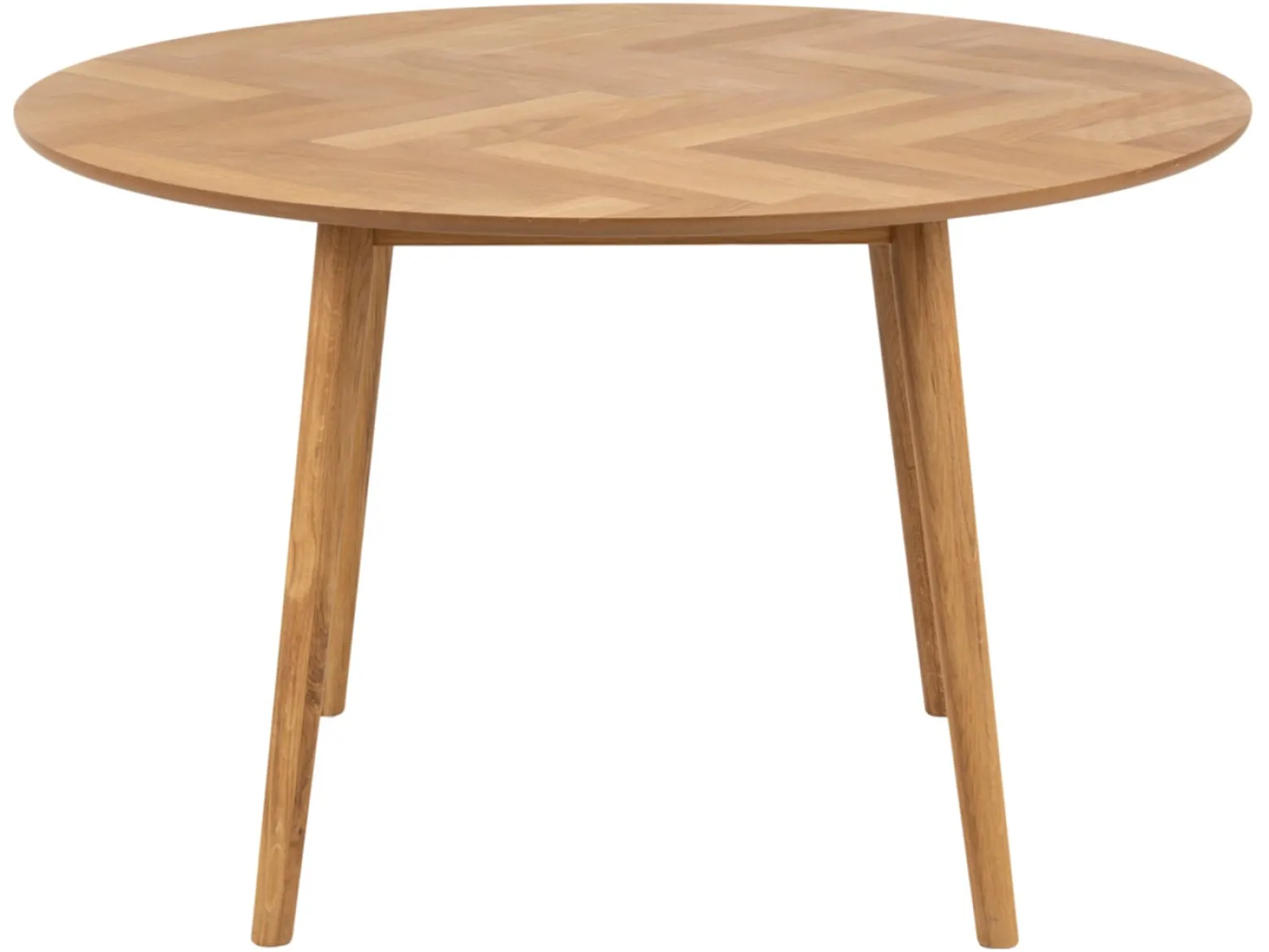 Stół okrągły Nagano 120 cm fornirowany w jodełkę