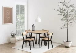 Stół okrągły Roxby 105 cm dąb naturalny