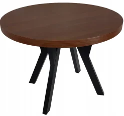 Stół okrągły rozkładany ORZECH CIEMNY Ø100/150 cm