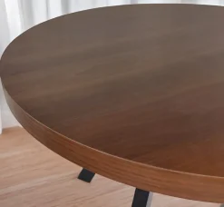 Stół okrągły rozkładany ORZECH CIEMNY Ø100/150 cm