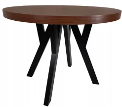Stół okrągły rozkładany ORZECH CIEMNY Ø100/150 cm
