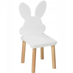 Stolik 50/60 cm i dwa krzesełka królik kokarda