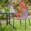 Stolik Bistro 60 cm szklany / antracyt PATIO | Dajar