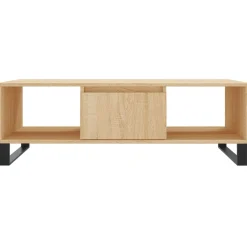 Stolik Kawowy Ława Stół Brązowy 104x60x35 Przegrody Do Salonu Do Pokoju