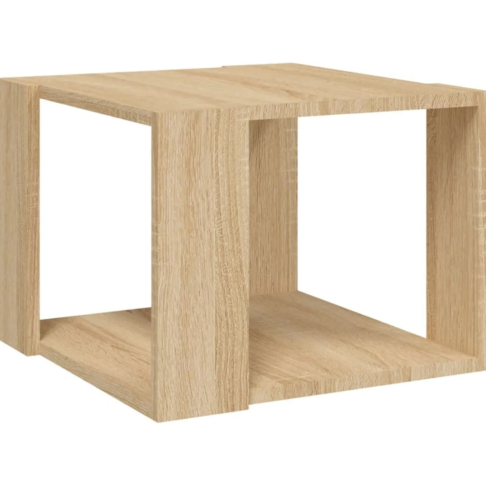 Stolik Kawowy Ława Stół Dąb Sonoma 40x40x30 Półka Do Salonu Do Pokoju
