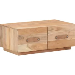 Stolik Kawowy Ława Stół Drewniany 90x50x35 Szuflady Do Salonu Do Pokoju