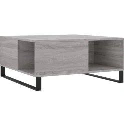 Stolik Kawowy Ława Stół Szary 80x80x36.5 Do Salonu Do Pokoju