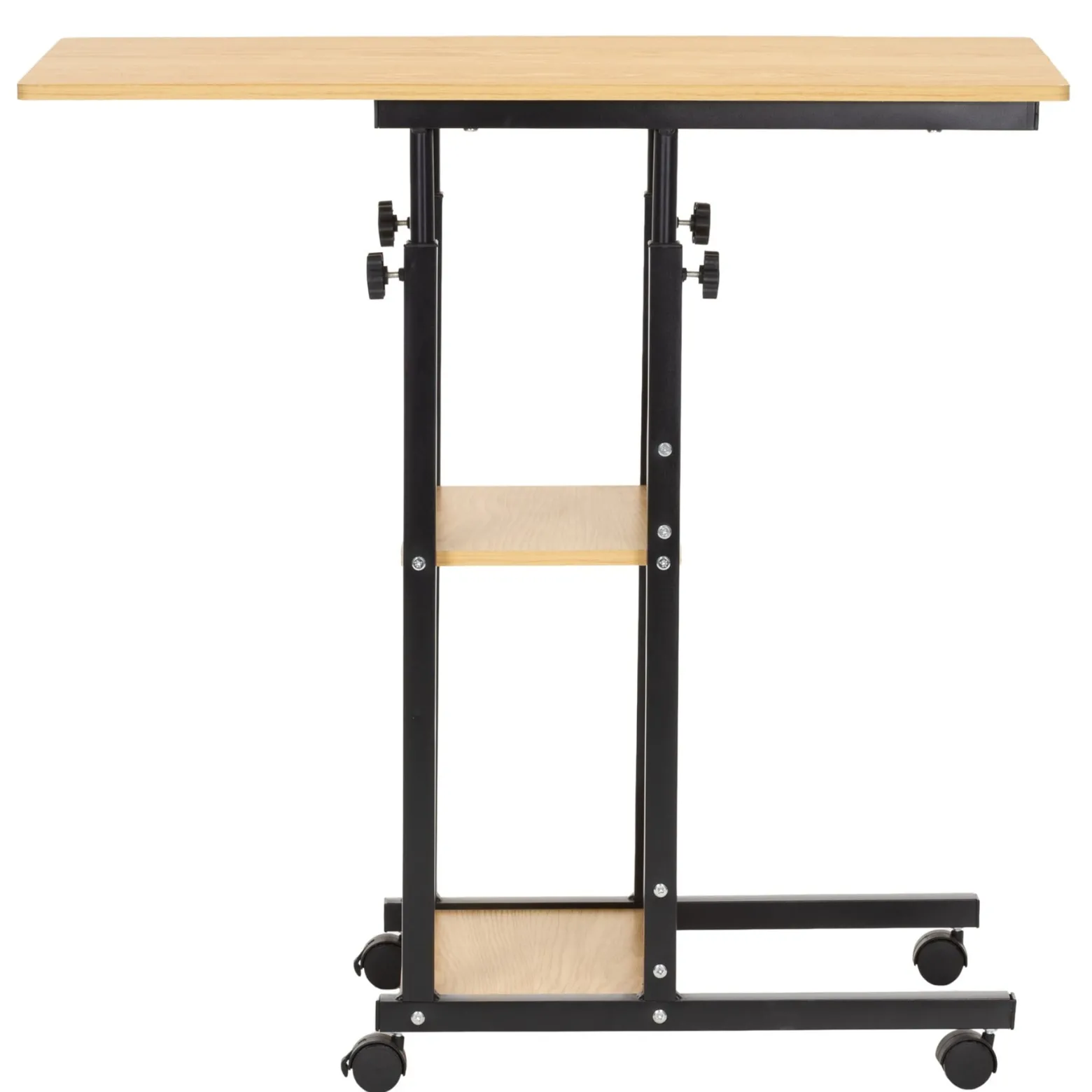 Stolik kawowy na kółkach z regulacją 76-86 cm biurko mobilne pod laptopa