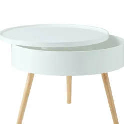 Stolik kawowy okrągły ze schowkiem 60cm ModernHome