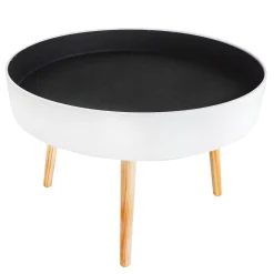 Stolik kawowy okrągły ze schowkiem 60cm ModernHome