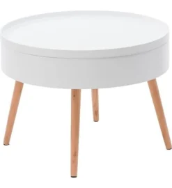 Stolik kawowy okrągły ze schowkiem 60cm ModernHome