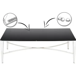Stolik kawowy Rays Silver Black