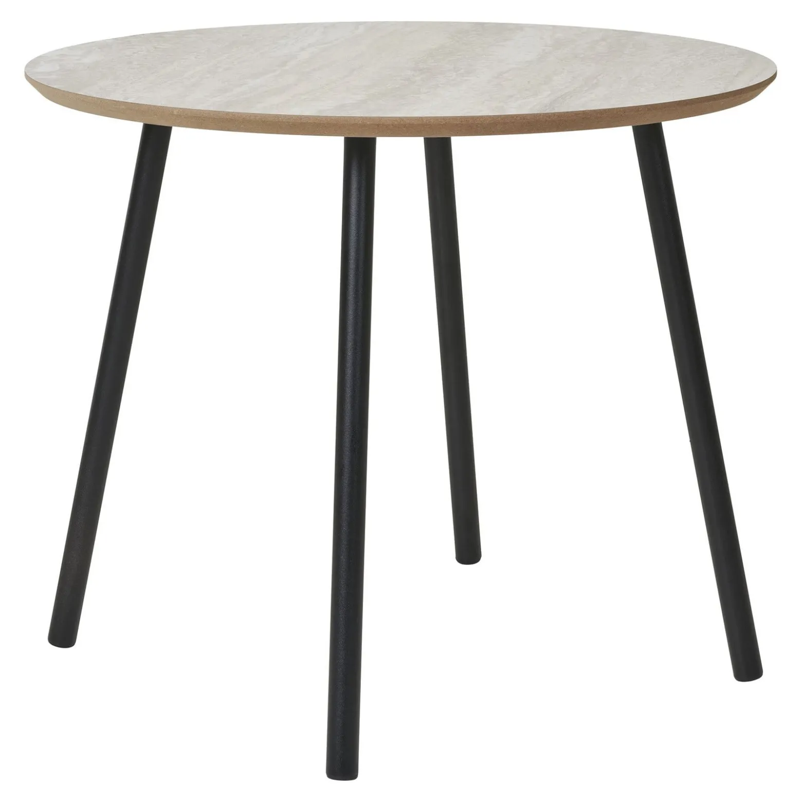 STOLIK KWOWY Aalst 55x45 cm okleina trawertyn metalowe nogi