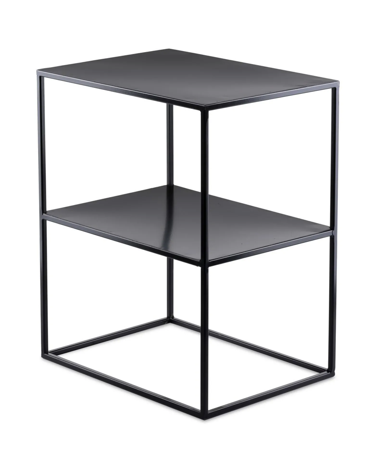 Stolik pomocniczy metalowy z półką LOFT 50 cm