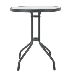 Stolik Bistro 60 cm szklany / antracyt PATIO | Dajar