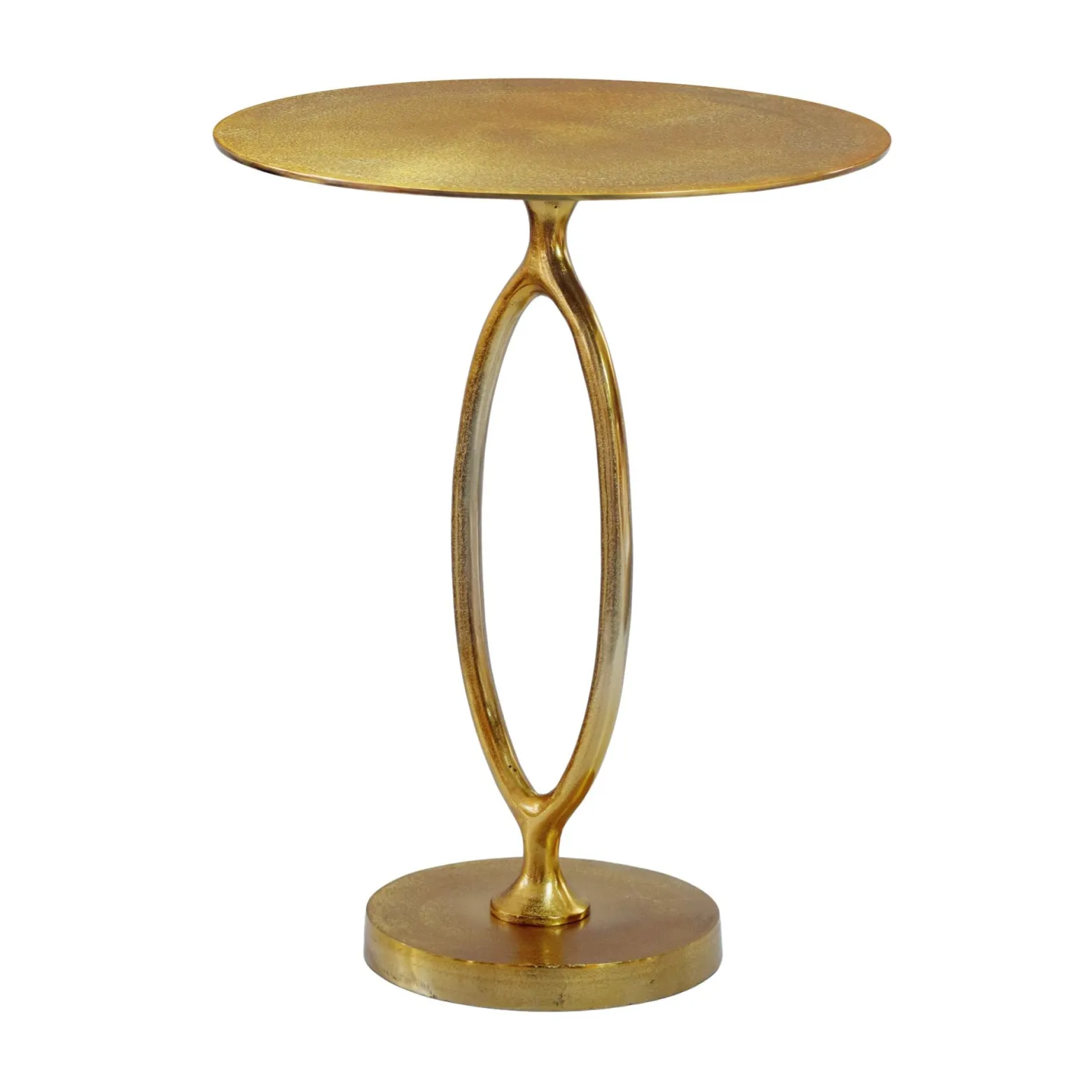 Stolik boczny Alu Złoty 44cm Okrągły Stolik salonu kawowy Stolik metalowy