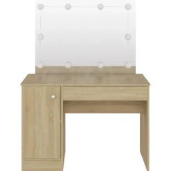 Stolik do makijażu Brąz MDF vidaXL