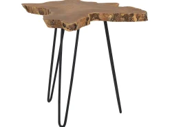 2 stoliki boczne pomocnicze metal drewno