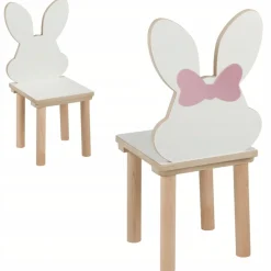 Stolik i krzesełko dla dzieci Królik z kokardą 50cm
