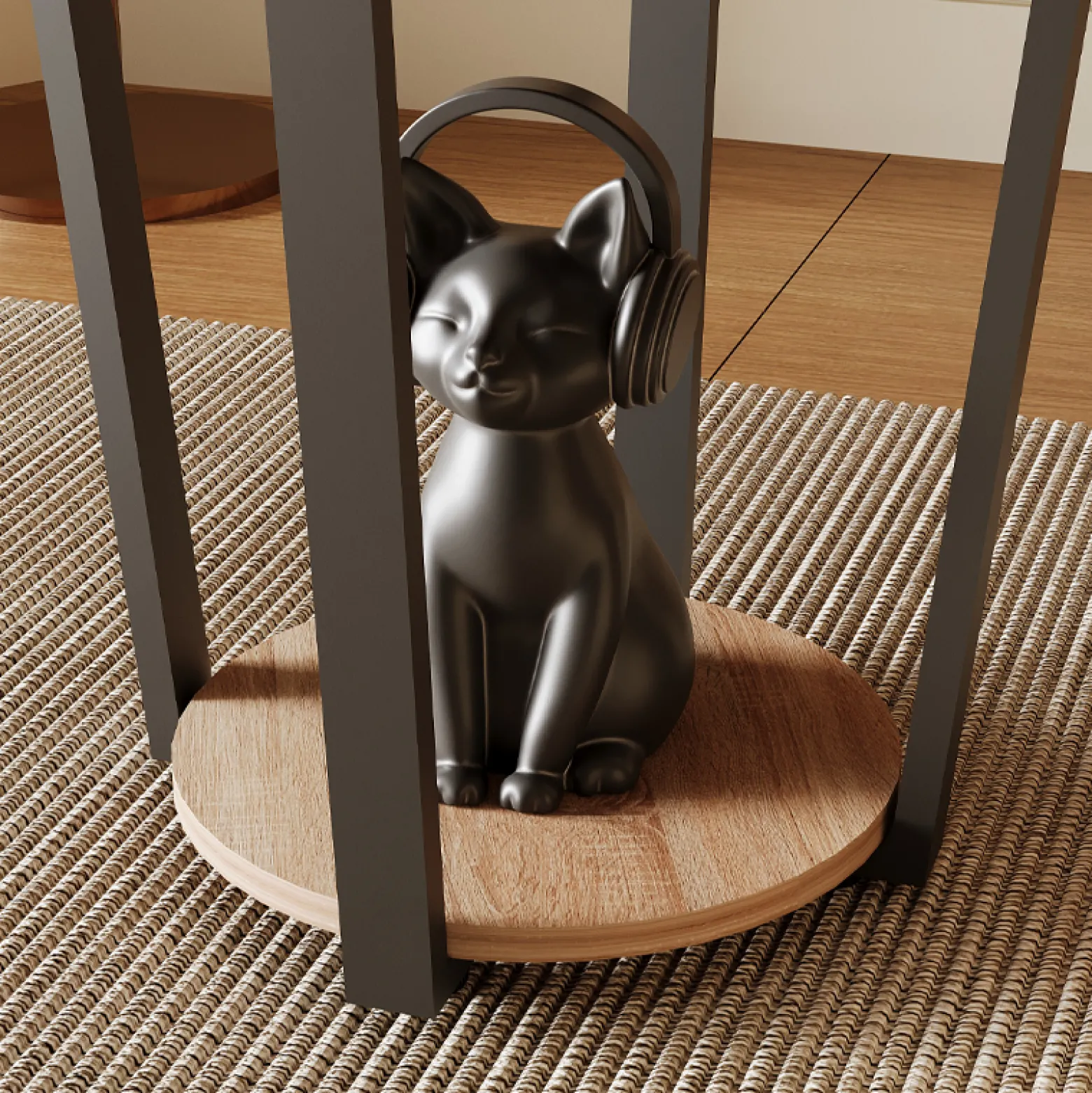 Stolik kawowy ława jasny brąz nowoczesny loft industrialny do salonu 50 cm