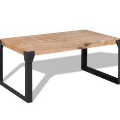 Stolik Kawowy Ława Stół Brązowy Drewniany 100x60x45 Do Salonu Do Pokoju