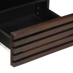 Stolik Kawowy Ława Stół Brązowy Drewniany 80x55x40 Szuflady Do Salonu