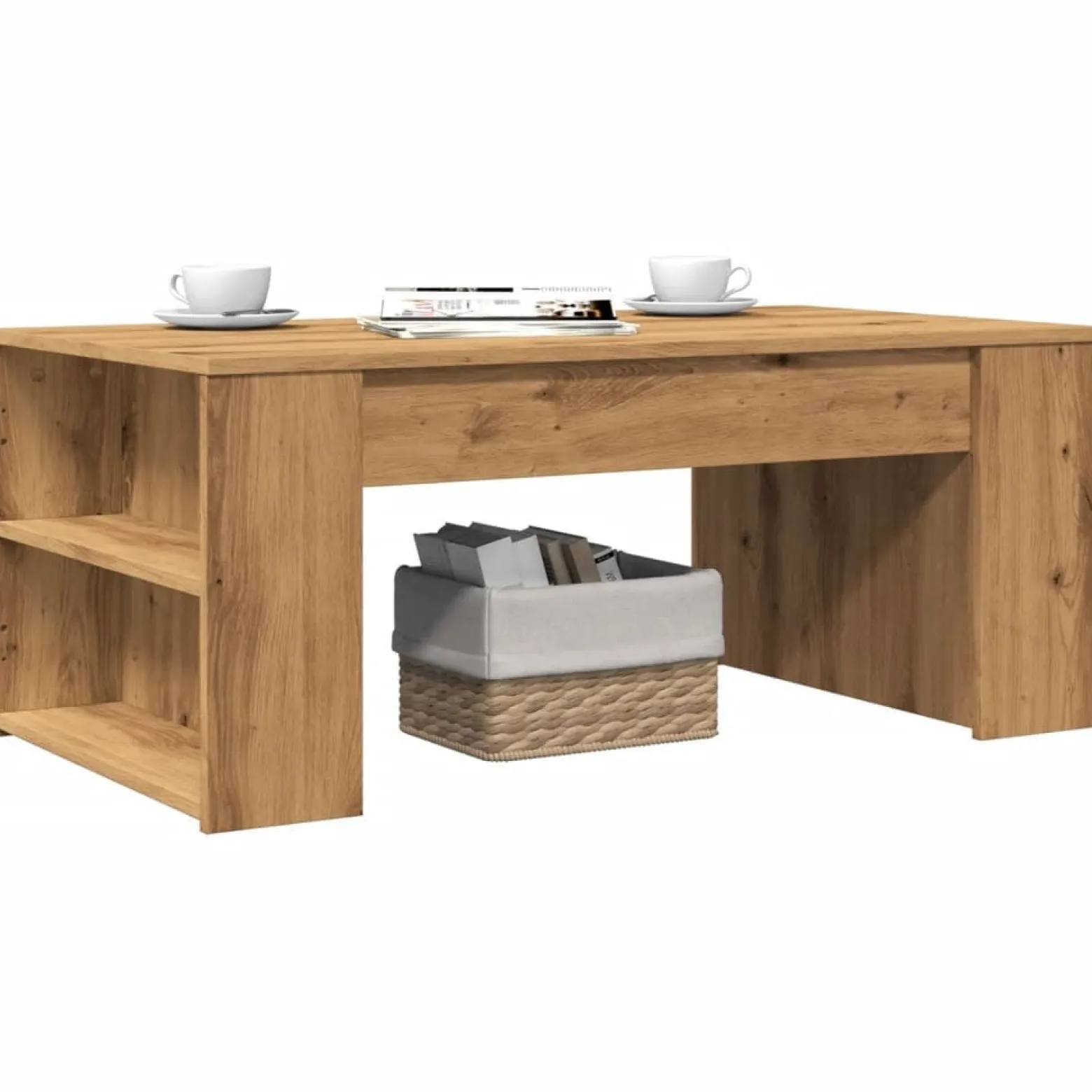 Stolik Kawowy Ława Stół Brązowy 102x55x42 Do Salonu Do Pokoju