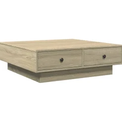 Stolik Kawowy Ława Stół Brązowy 90x90x28 Do Salonu Do Pokoju