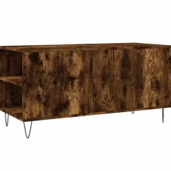 Stolik Kawowy Ława Stół Brązowy 102x44.5x50 Szuflady Przegrody Do Salonu