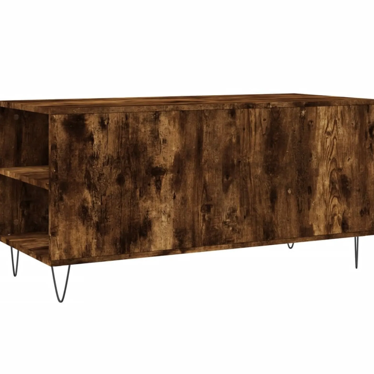 Stolik Kawowy Ława Stół Brązowy 102x44.5x50 Szuflady Przegrody Do Salonu
