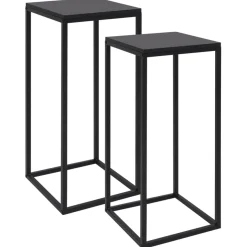 Stolik Kawowy Ława Stół Czarny Metalowy 25x25x60 Do Salonu Do Pokoju