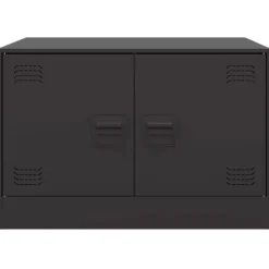 Stolik Kawowy Ława Stół Czarny Metalowy 67x50x44 Drzwiczki Do Salonu