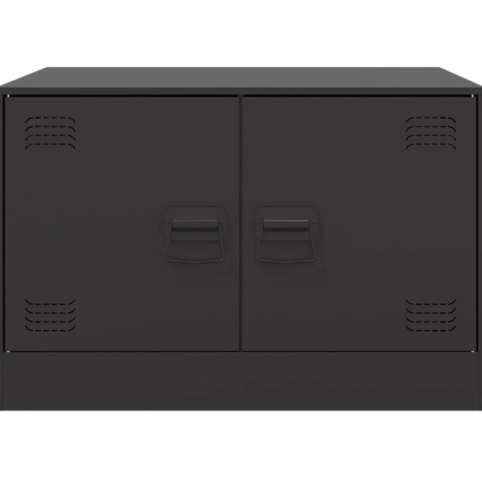 Stolik Kawowy Ława Stół Czarny Metalowy 67x50x44 Drzwiczki Do Salonu