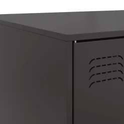 Stolik Kawowy Ława Stół Czarny Metalowy 67x50x44 Drzwiczki Do Salonu