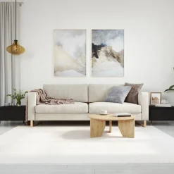 Stolik Kawowy Ława Stół Czarny 50x46x35 Szuflady Do Salonu Do Pokoju