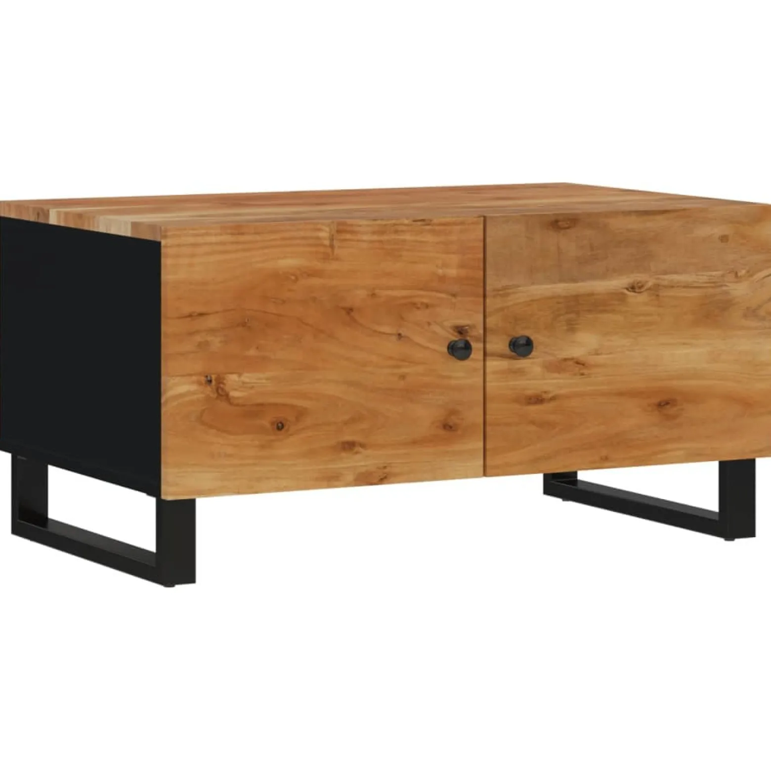Stolik Kawowy Ława Stół Drewniany 80x50x40 Drzwiczki Do Salonu Do Pokoju